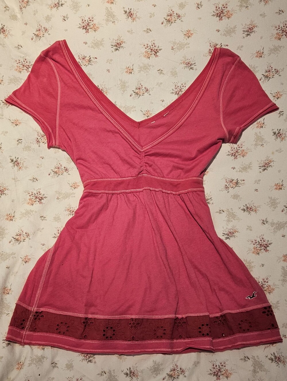 2000s Hollister Pink Babydoll Top